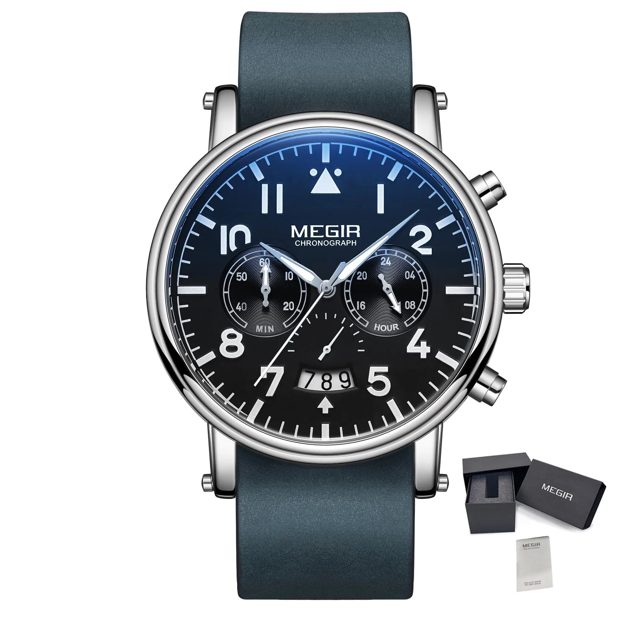 MEGIR Fashion Mens Watches Leather Military