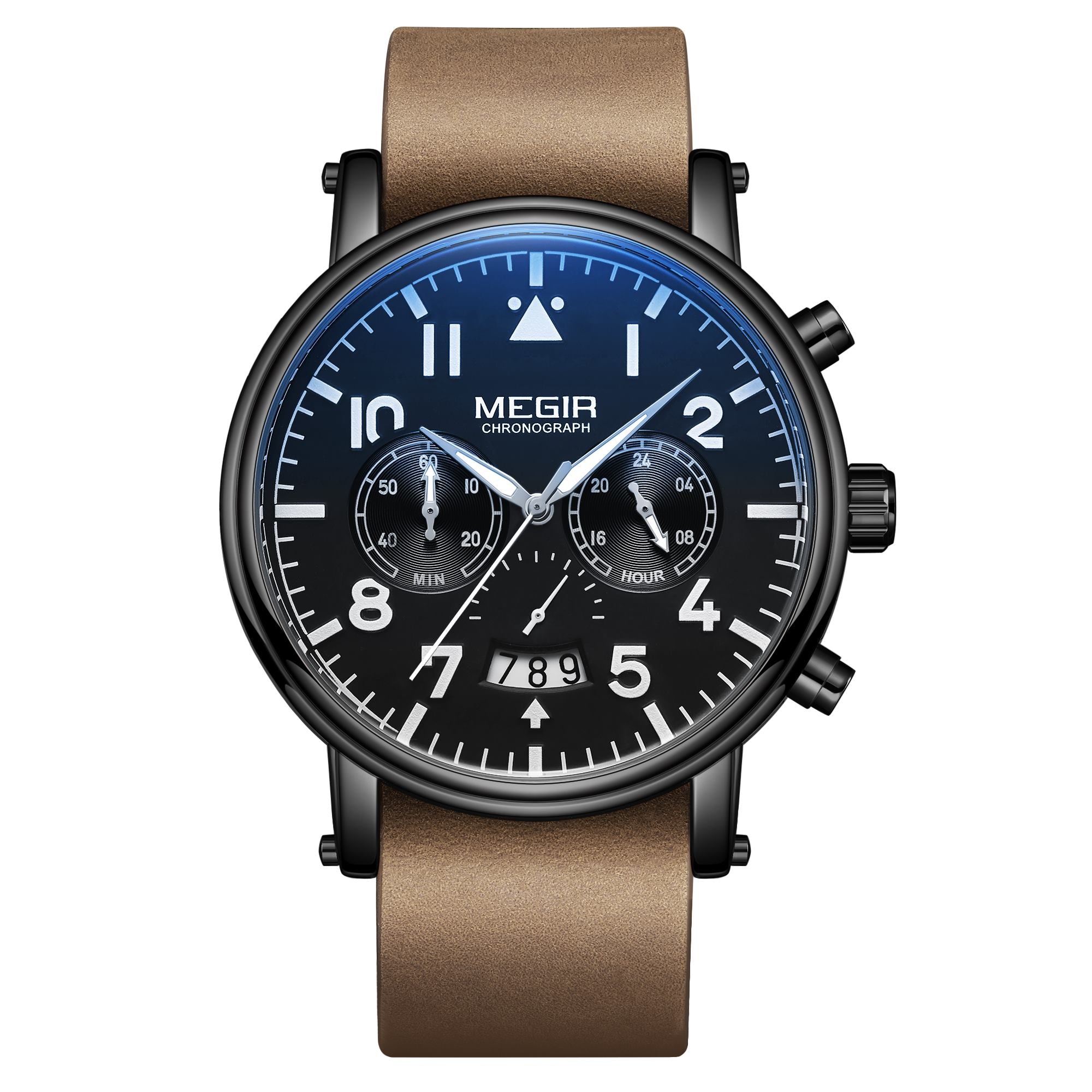 MEGIR Fashion Mens Watches Leather Military