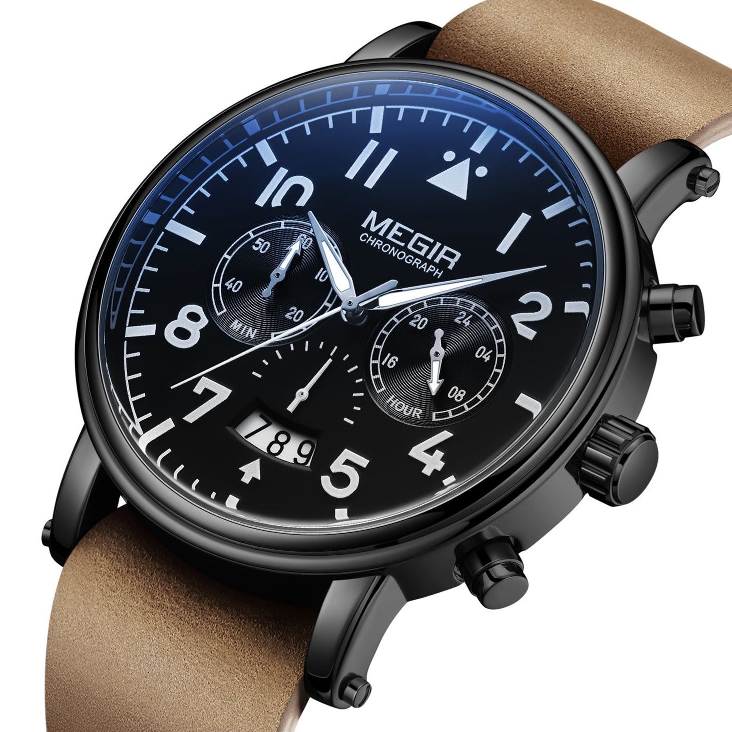 MEGIR Fashion Mens Watches Leather Military