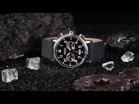 MEGIR Fashion Mens Watches Leather Military